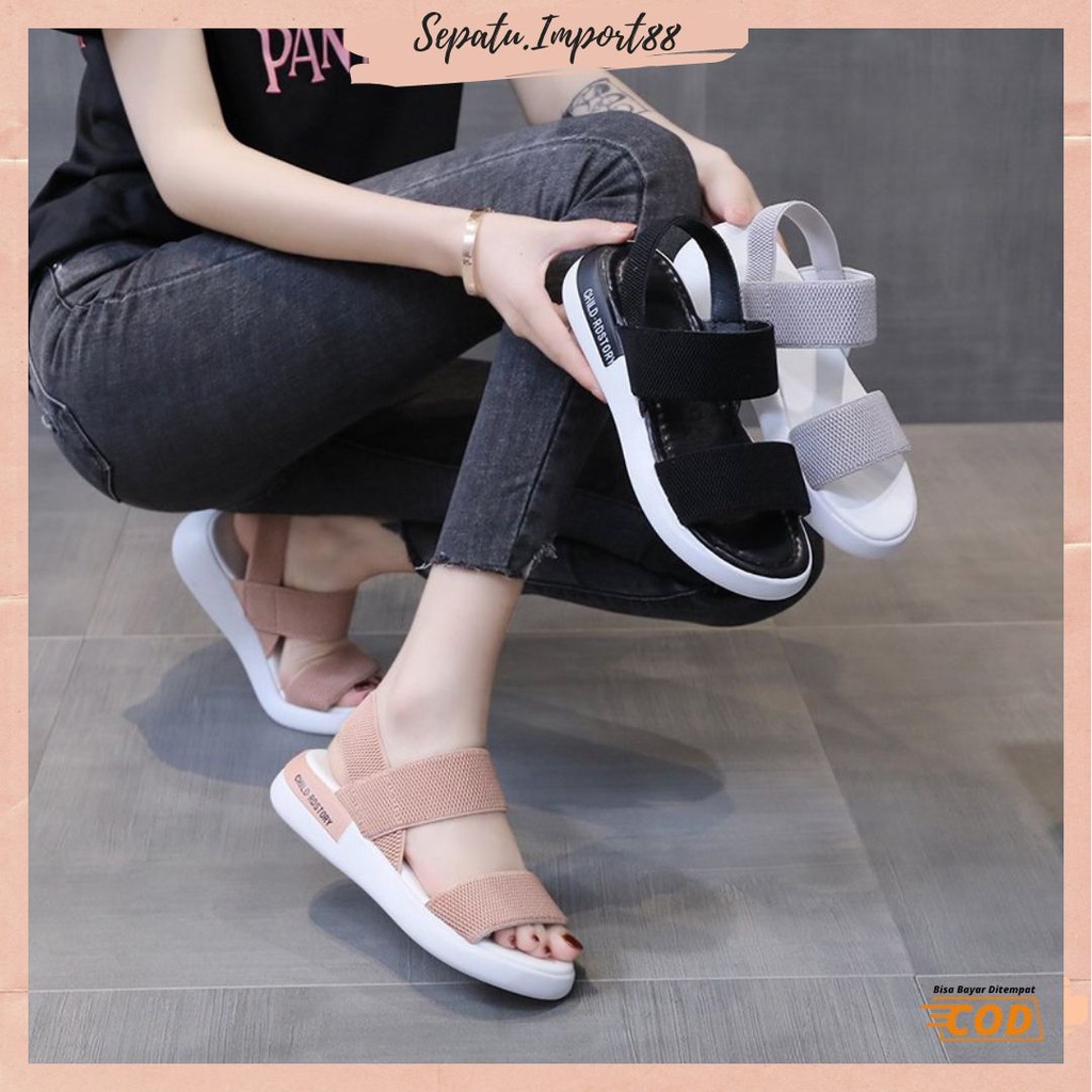 Sepatu Import Sandal Wedges Sandal Tali Wanita Korea Import Premium Quality SP-559