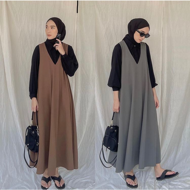 FC- DRESS YUBIN MUSLIMAH | OVERALL WANITA MUSLIM KOREAN STYLE