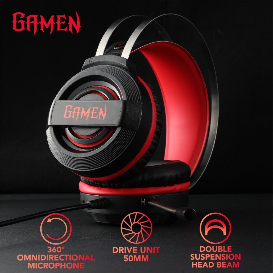 Headphone GAMEN GH1000 Headset E-Sports Gaming Noise Cancelling