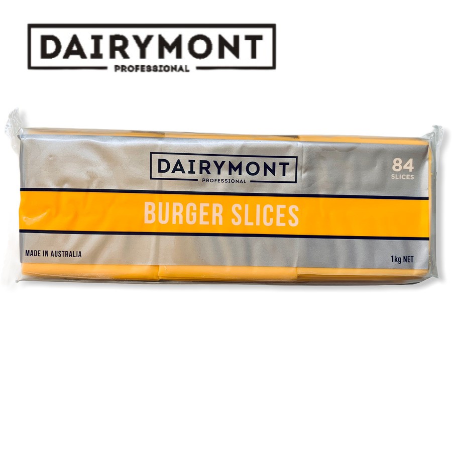 Dairymont Red Coloured Cheddar Chedar Cheese Keju Burger Kiloan 84 Slice 1Kg 1 Kg