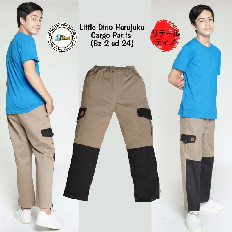 Littledino Chinos Anak Cargo 1 - 15 Harajuku