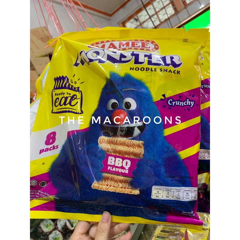 Snack Mamee Monster / Snek Mie Mami Malaysia / Chicken bbq / Noodle Snack Jadul