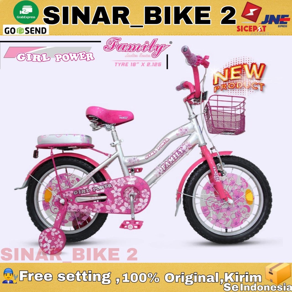 Sepeda Anak Perempuan Mini CTB FAMILY GIRL POWER 12 16 18 &amp; 20 Inch