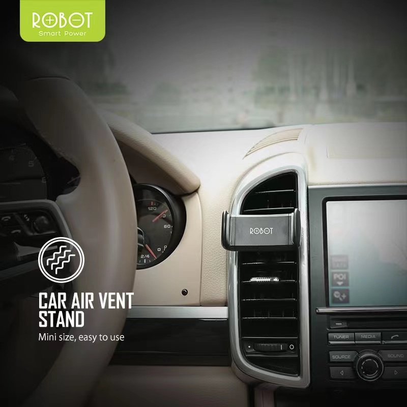 ROBOT RT-CH07 Car Holder Holder HP AC Mobil Air Ventilation Car Stent - Garansi Resmi 1 Tahun