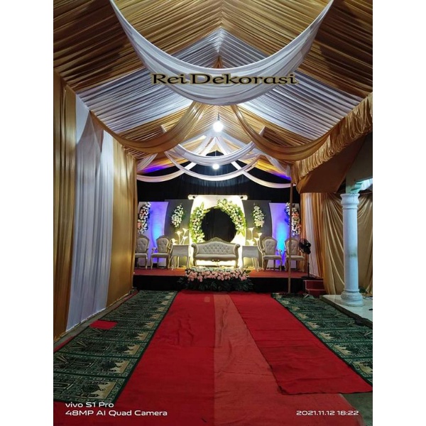 kain plapon tenda pelaminan pesta kain pilamin kilap panjang 3M x Lebar 2M