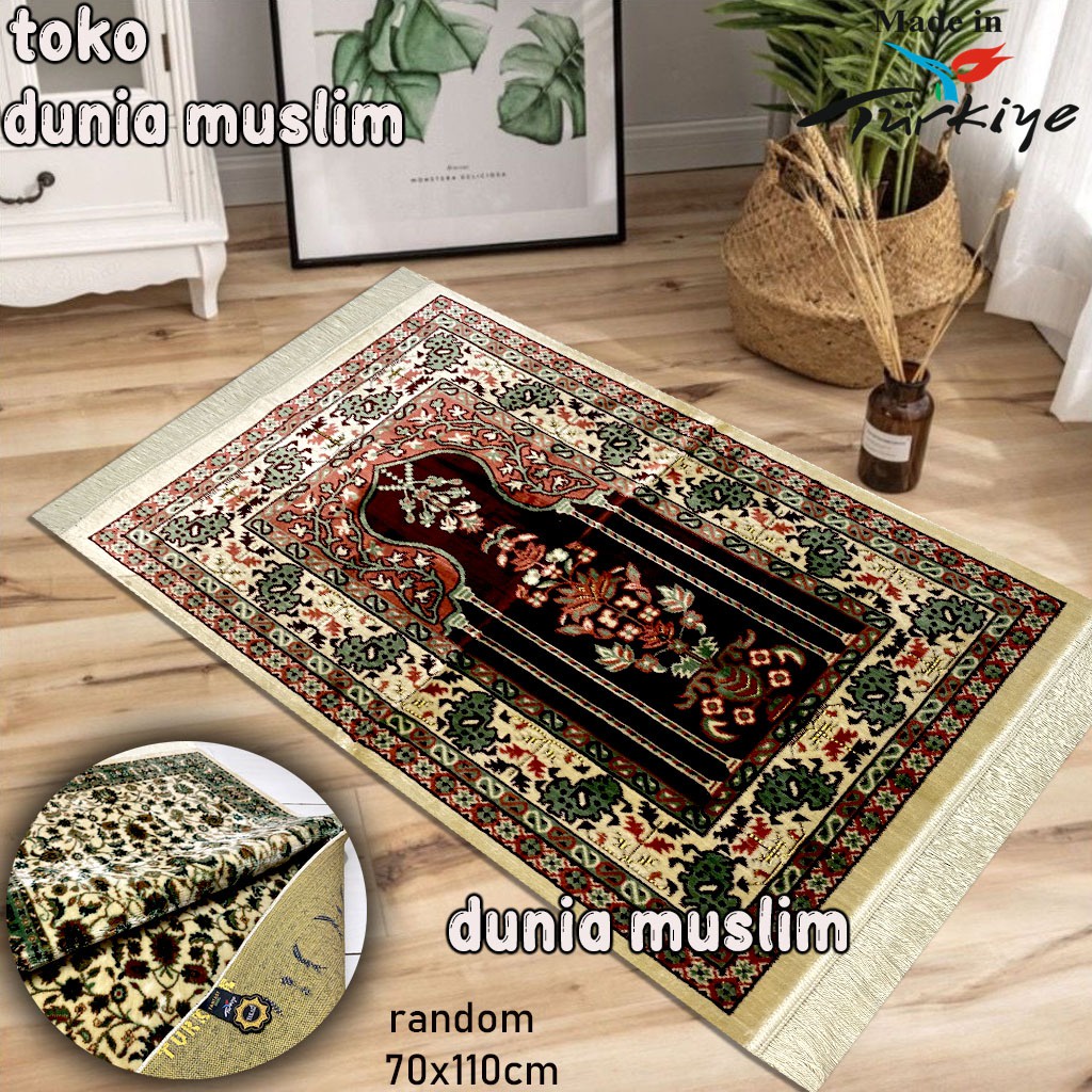 Sajadah Turki Dewasa Exclusive/Yakar Wangi /ukuran 70cm x 110cm/Sajadah Tebal Sajadah Halus Sajadah Lembut Original/Perlengkapan Shalat/Pakaian Muslim/Sejadah Turki Dewasa/ Sajadah Impor Turki/Dunia Muslim