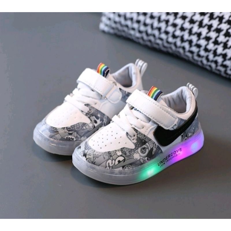 (COD)Neyla_Felicia Sepatu Anak UNCRO LED import/Sepatu Anak laki-laki &amp; perempuan/sepatu Casual/Sepatu santai usia 1-5 th