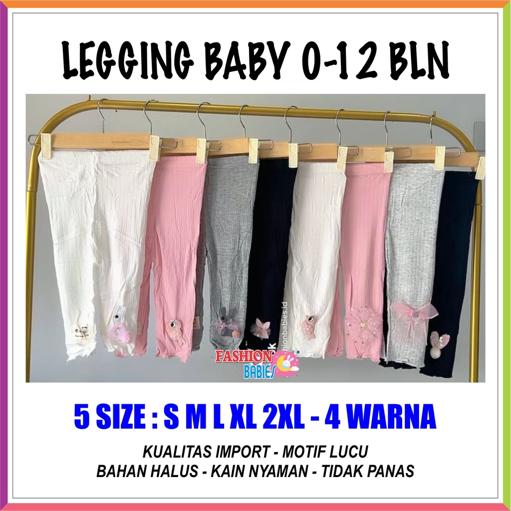 ❤ Fashionbabies ❤ LEGGING BABY / LEGGING BAYI IMPORT SALUR ( BISA REQUEST WARNA )