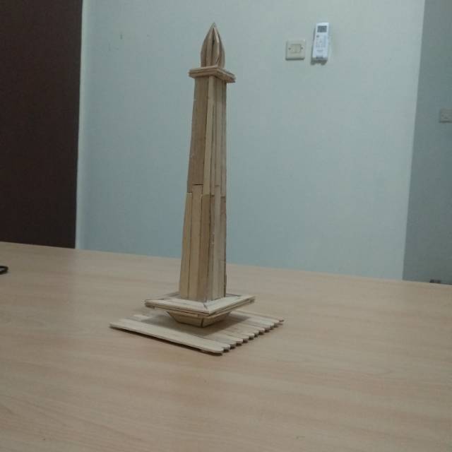 Prakarya Maket Miniatur Tugu Monas Dari Stik Es Krim