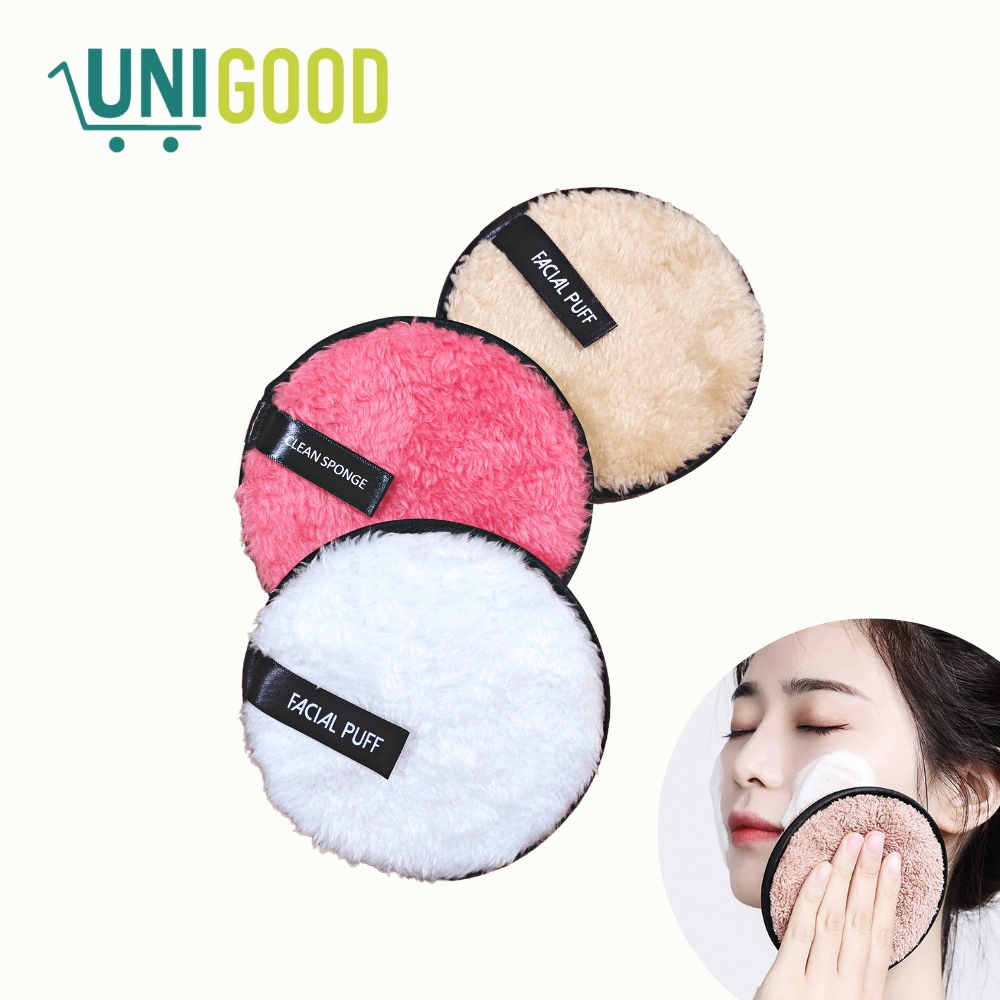 UNIGOOD - Make Up Removal Sponge Cleansing Facial Puff Kapas Spons Pembersih Wajah