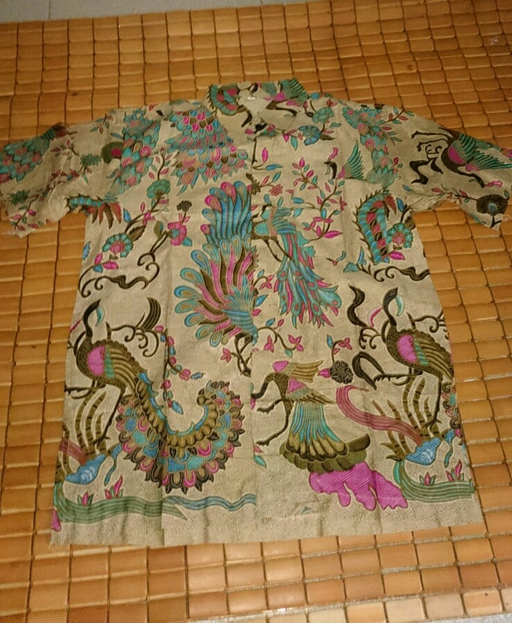 Kemeja Batik Lengan Panjang 021 Risna Batik Hrb0626 Hem Batik Murah Seno Sogan Bakung Padi Manggar