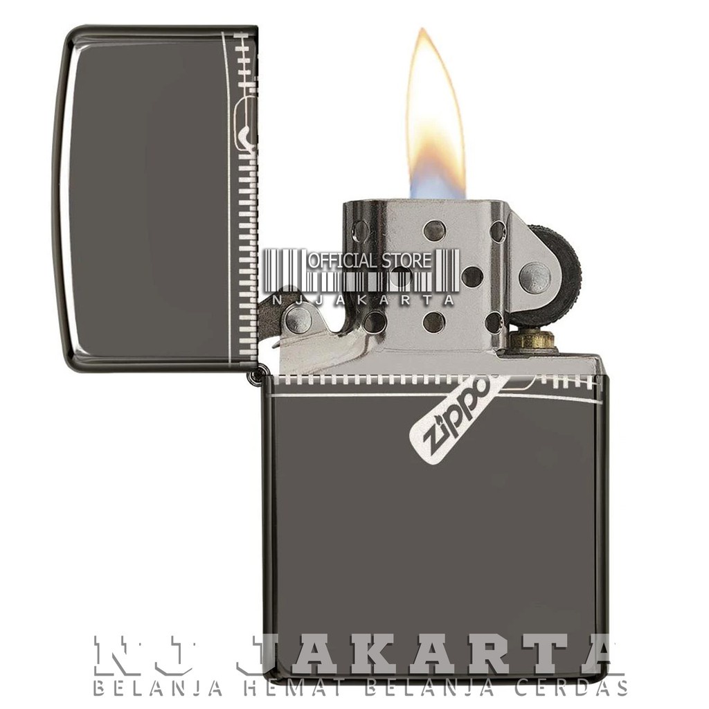 Korek Api Zippo Black Ice Authentic Classic Black Ice Zipper