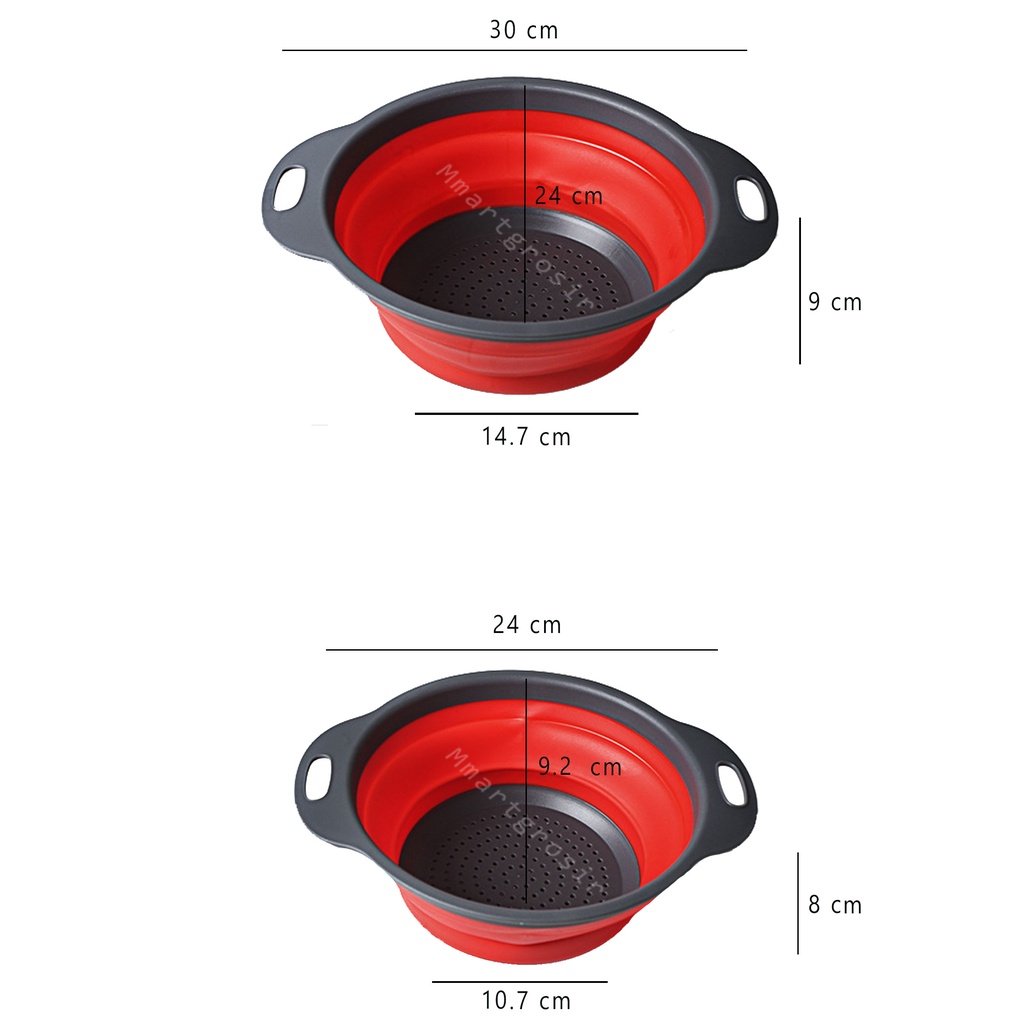 Saringan Lipat / Saringan Buah&amp;Sayur / Saringan Silikon / Saringan Baskom
