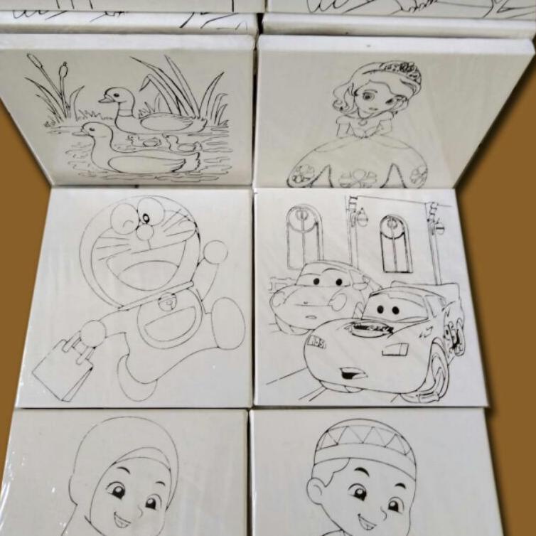 

た Kanvas Lukis Sketsa Anak ね