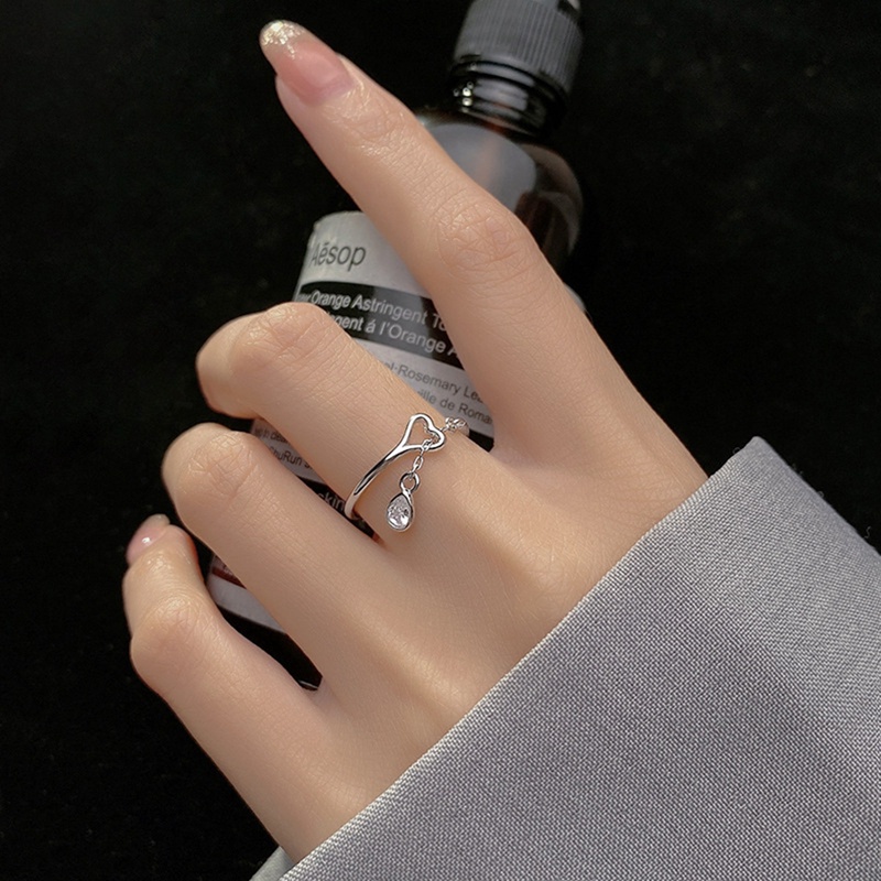 Cincin Sterling Silver 925 Model Rantai Terbuka Untuk Wanita