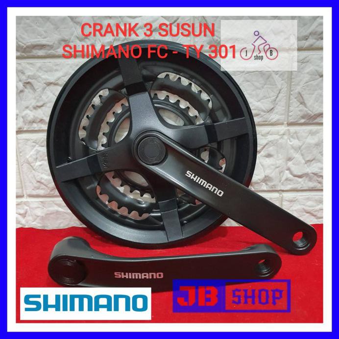 GEAR GIR DEPAN SEPEDA CRANK SHIMANO 3 SUSUN ALLOY ORIGINAL