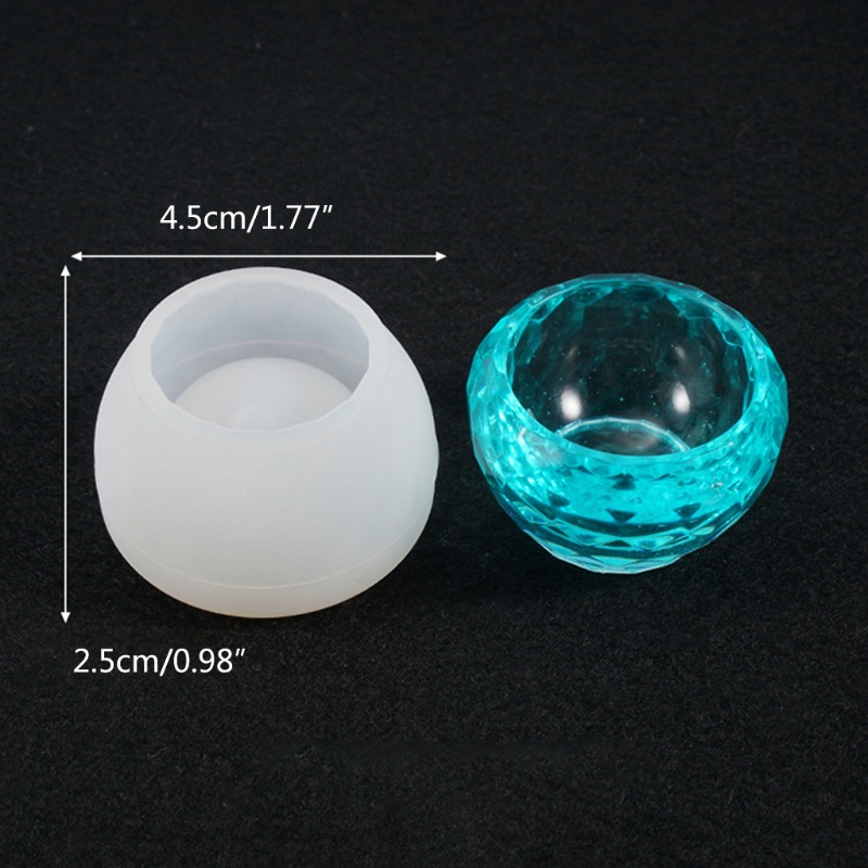 SIY  3 Pcs/Set Crystal Epoxy Resin Mold Round Bowl Hexagon Cup Dishes Casting Silicone Mould DIY Crafts Making Tool