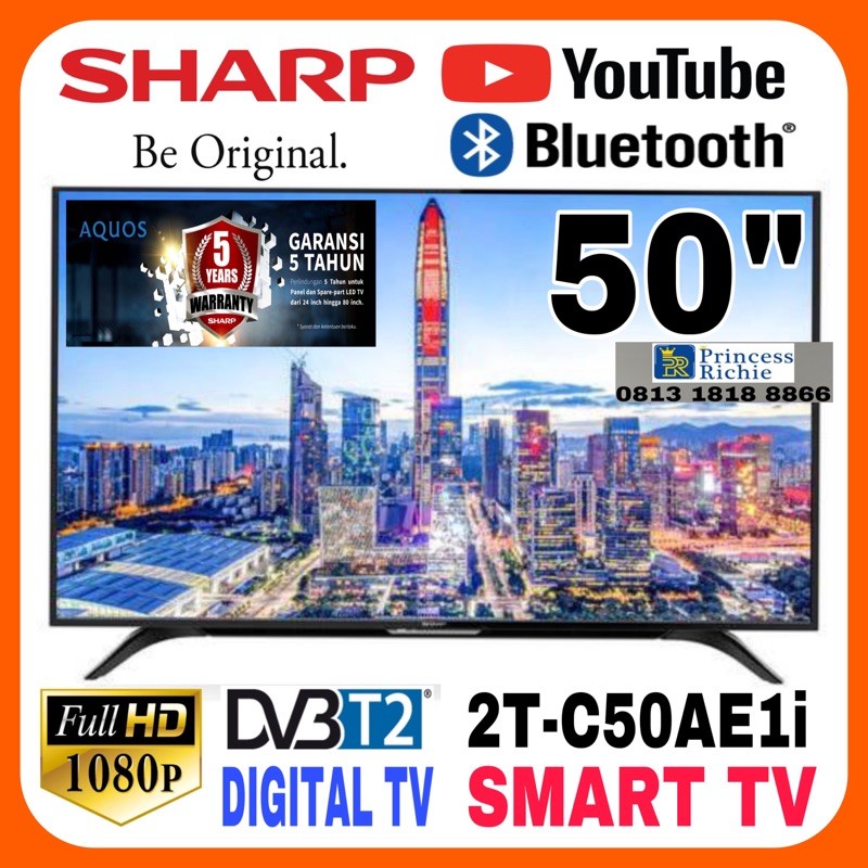 Sharp smart led tv 50 inch 2T C 50AE1i full hd digital