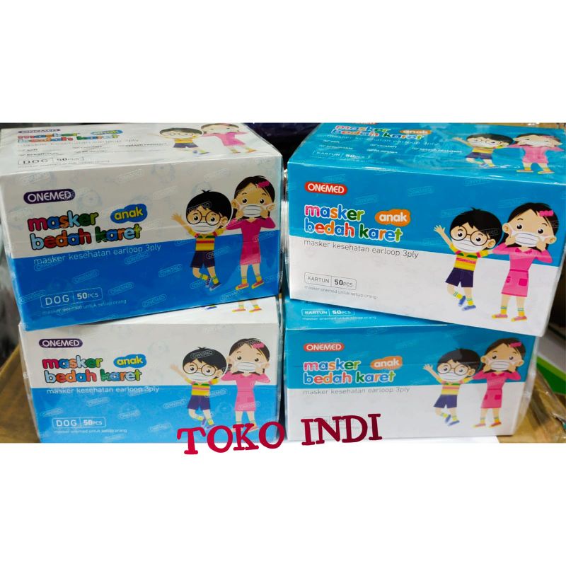 Masker Bedah Karet Anak/Kids Onemed isi 50 pcs