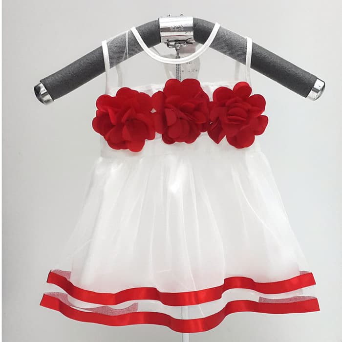 Dress anak bunga merah putih