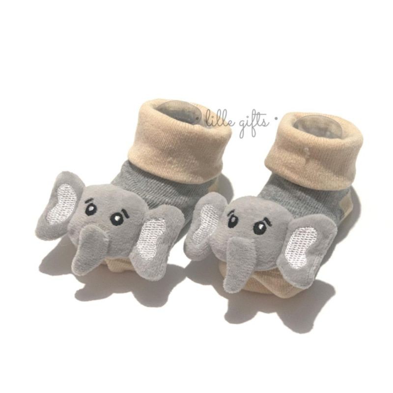 Lille Gifts - Kaos Kaki Newborn - Grey Elephant