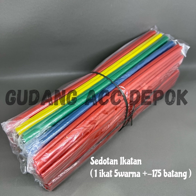 Sedotan Plastik Warna Warni/ Sedotan 5 warna warni ikatan