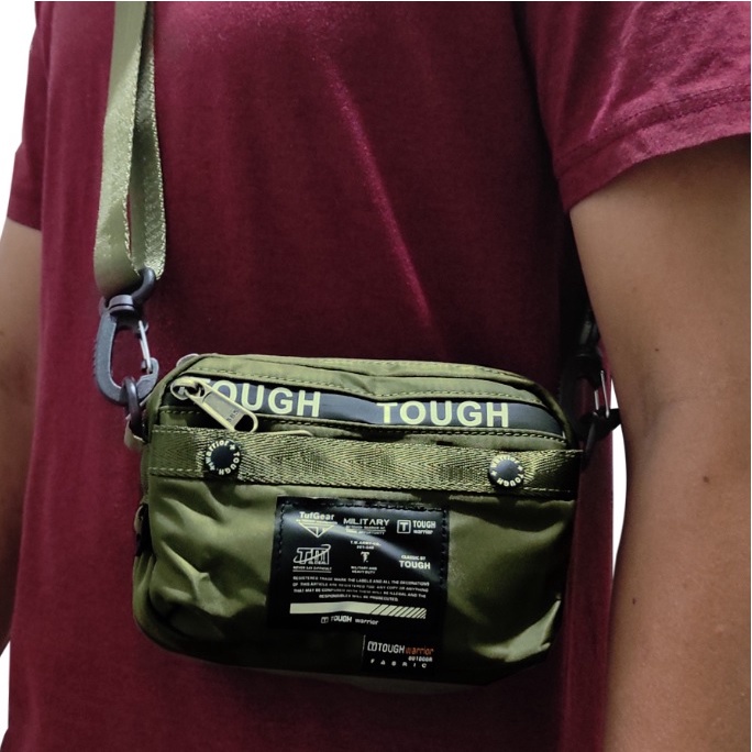 Tas Selempang pinggang 6772 original Tough Warrior Tas Selempang Pria / Sling Waist Bag Original TOUGH WARRIOR
