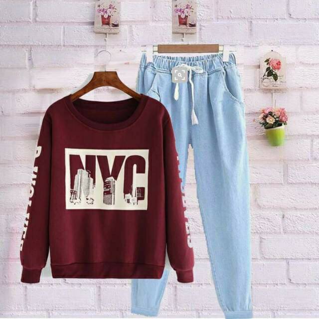 VS GG - SETELAN NYC MAROON