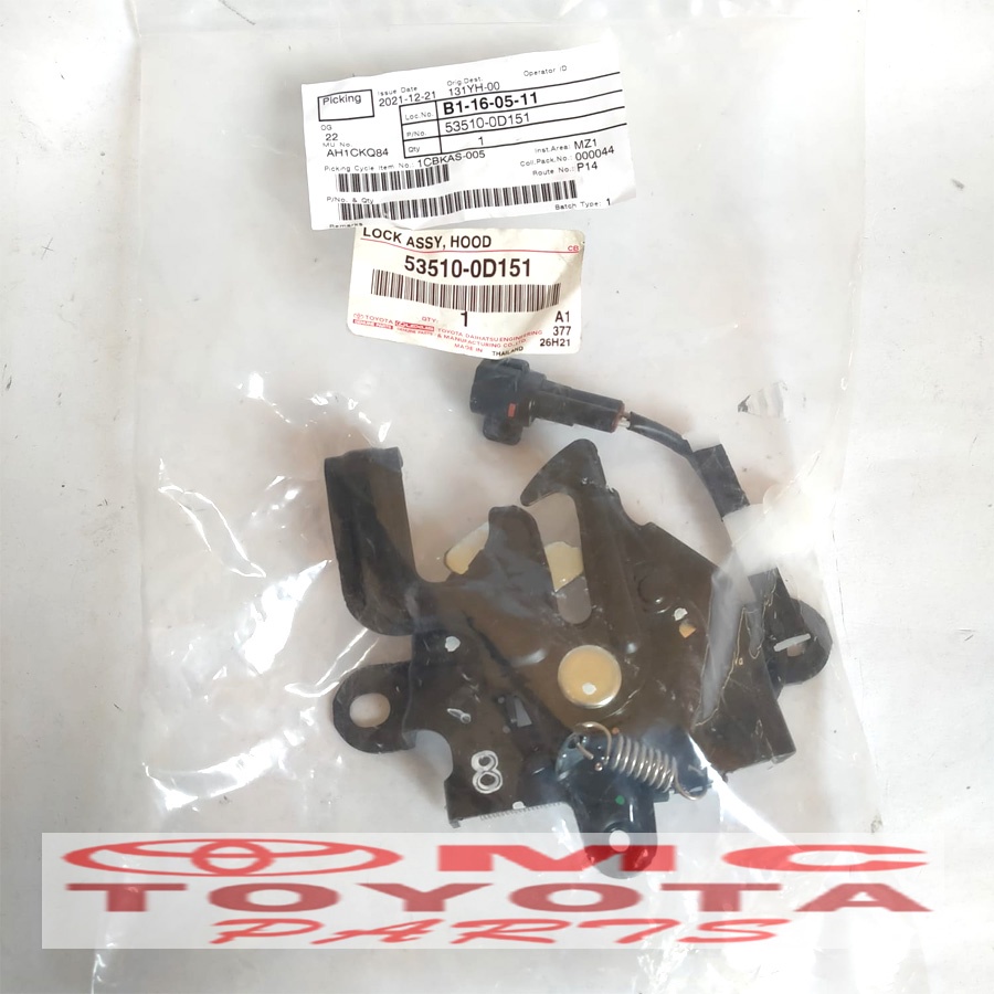 Pengunci Kap Mesin / Lock Assy Hood Toyota Yaris 53510-0D151