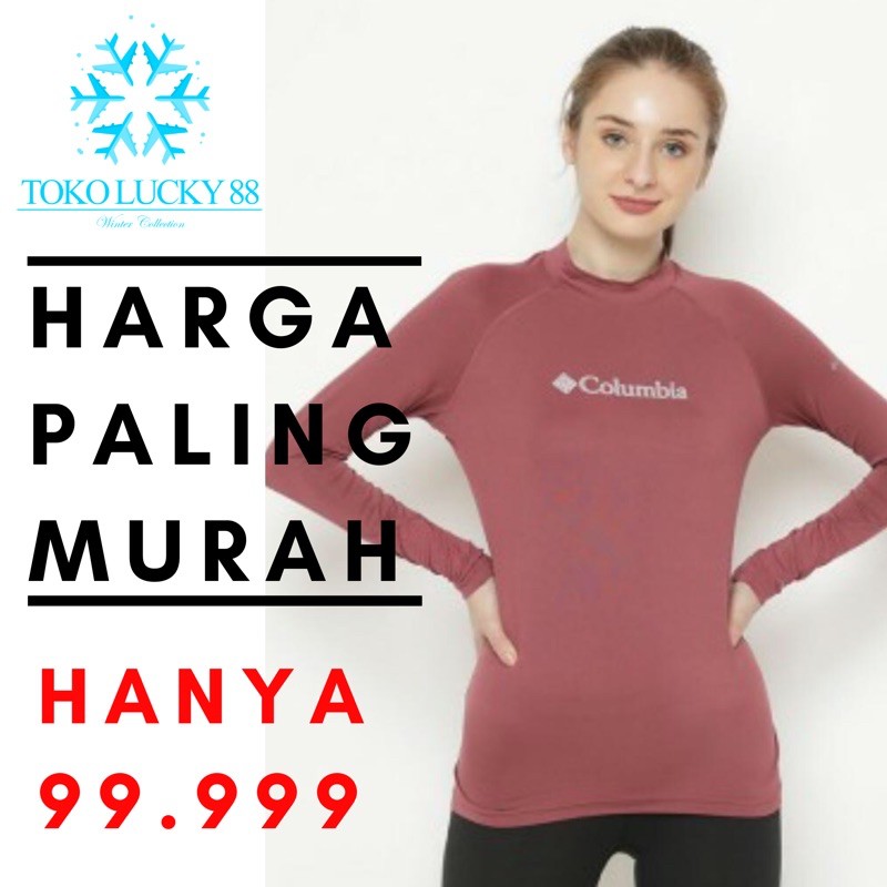 Baju Pakaian Sepeda Base Layer Omni Heat Columbia Original Olahraga naik Gunung anti dingin