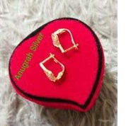 (COD)Anting jepit  remaja, dewasa Rose gold kembang  perak asli 925/Silver lapisan emas kuning murni!!!