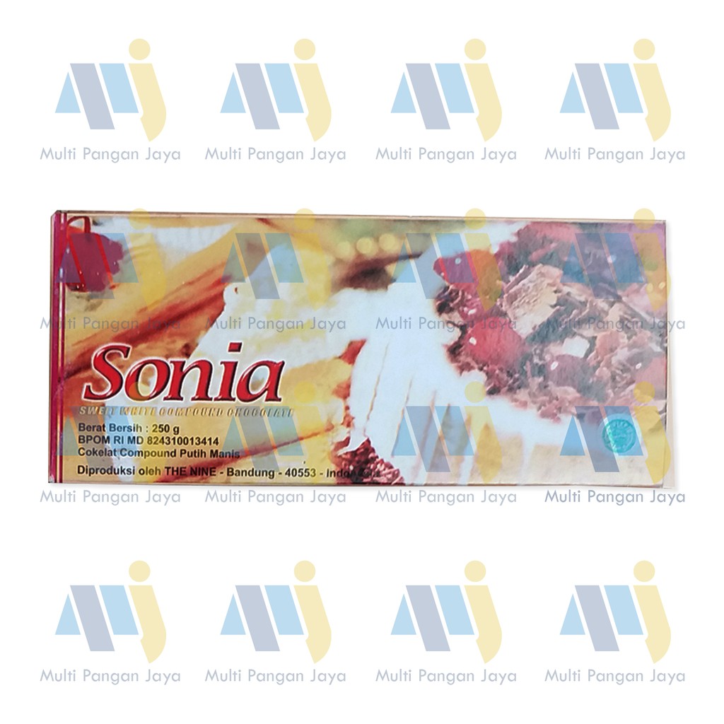 

Coklat blok Sonia White kemasan 250 gr