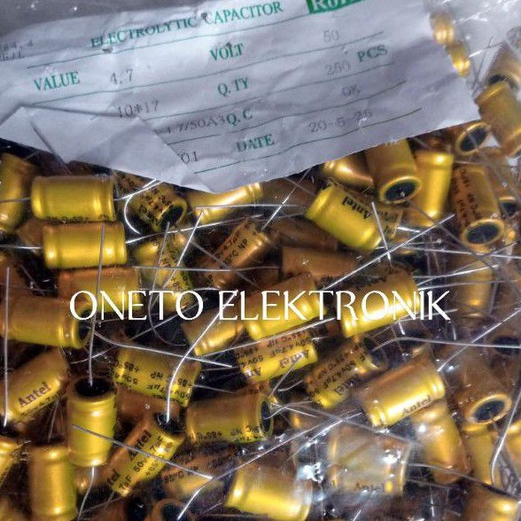 Elco Tweeter non polar 4.7uf NP 50v  per10pcs