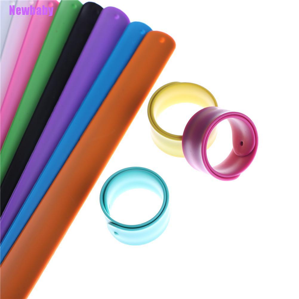 (Newbaby) 6pcs / Set Gelang Slap Band Multiwarna Untuk Anak Laki-Laki / Perempuan