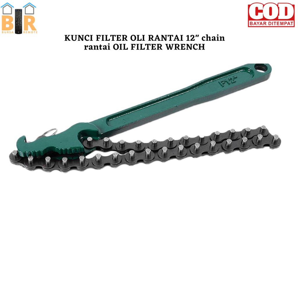 Kunci Pembuka Filter Oli 12&quot; Kunci Pembuka Filter Oli Chain Oil Filter Wrench Kunci Saringan Oli