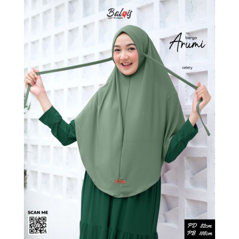 Bergo Arumi simple ORI Balqis bahan jersey premium