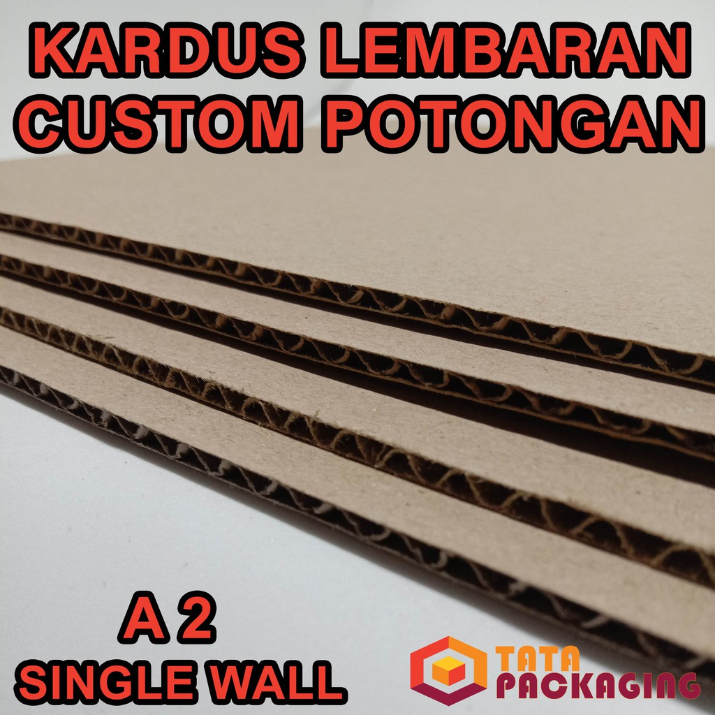 

Kardus atau Karton Lembaran Potongan Corrugated Sheet Single Wall Ukuran A2 42 x 59.0 cm