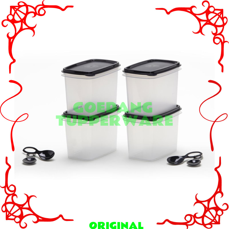 Toples Bumbu Dapur Set Tupperware Original - Tempat Gula Kopi Tupperware Original 4pc