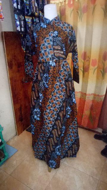Ms Gamis Batik Sriwedari Maxi Bumil/busui Katun Sogan Allsize Ld 110