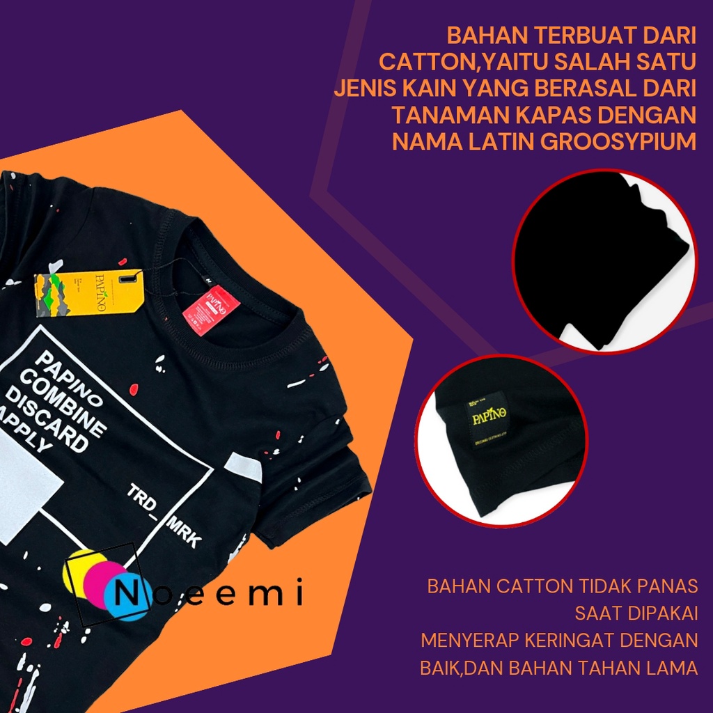 Baju Kaos Anak Laki Laki 1-12 Tahun Pakaian Distro Oblong Cowo Dan Perempuan Hitam