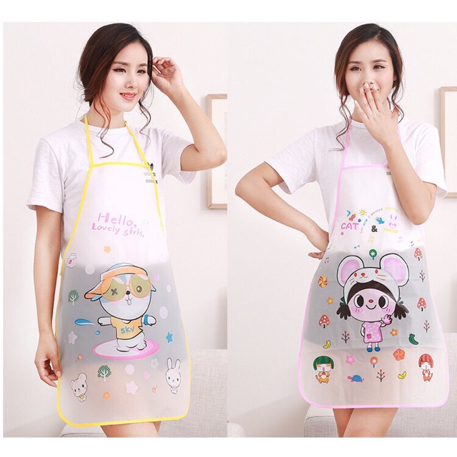 CMA023 Celemek Masak Bahan Apron Karakter Lucu Anti Air Celemek Dewasa