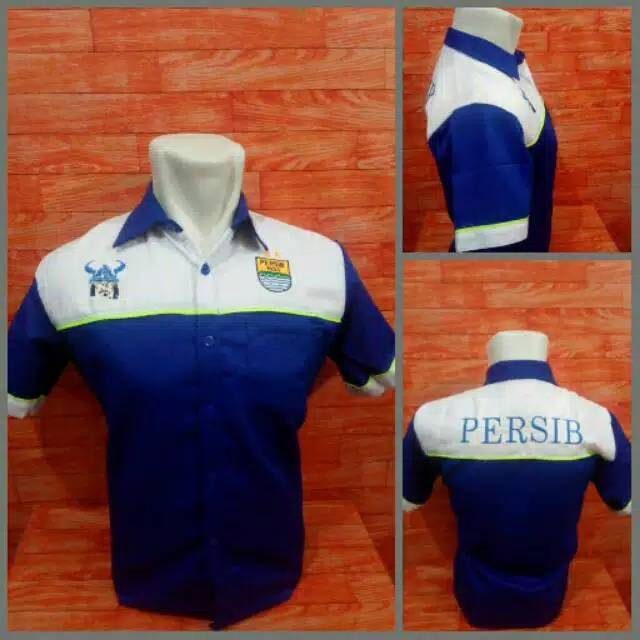 Kemeja persib murah premium putih biru