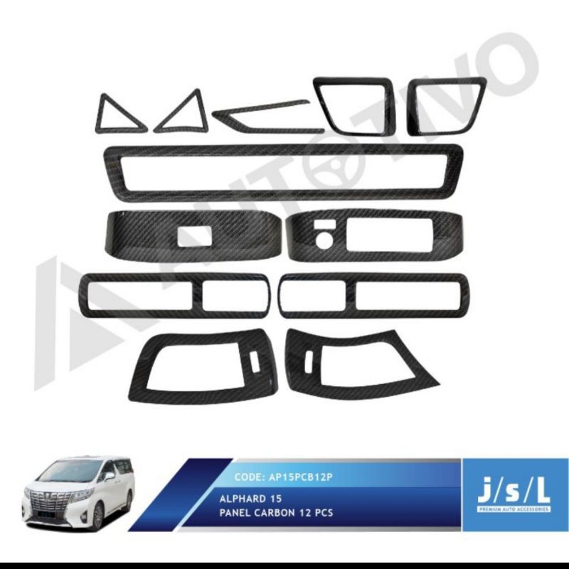 panel carbon 12 pc all new Alphard panel cover carbontivo jsl