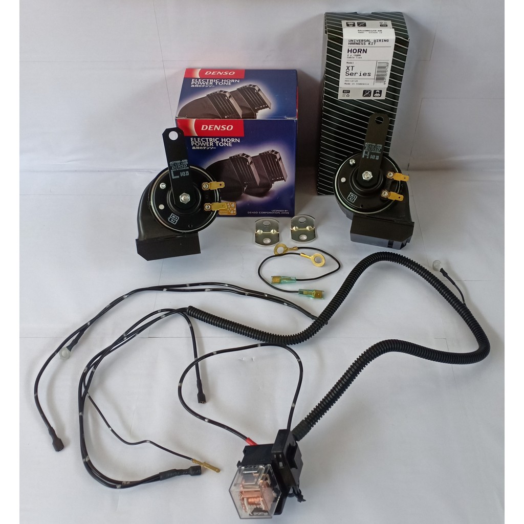 PAKET KLAKSON KEONG DENSO SET WATERPROOF 3380 BREKET - RELAY MX SET