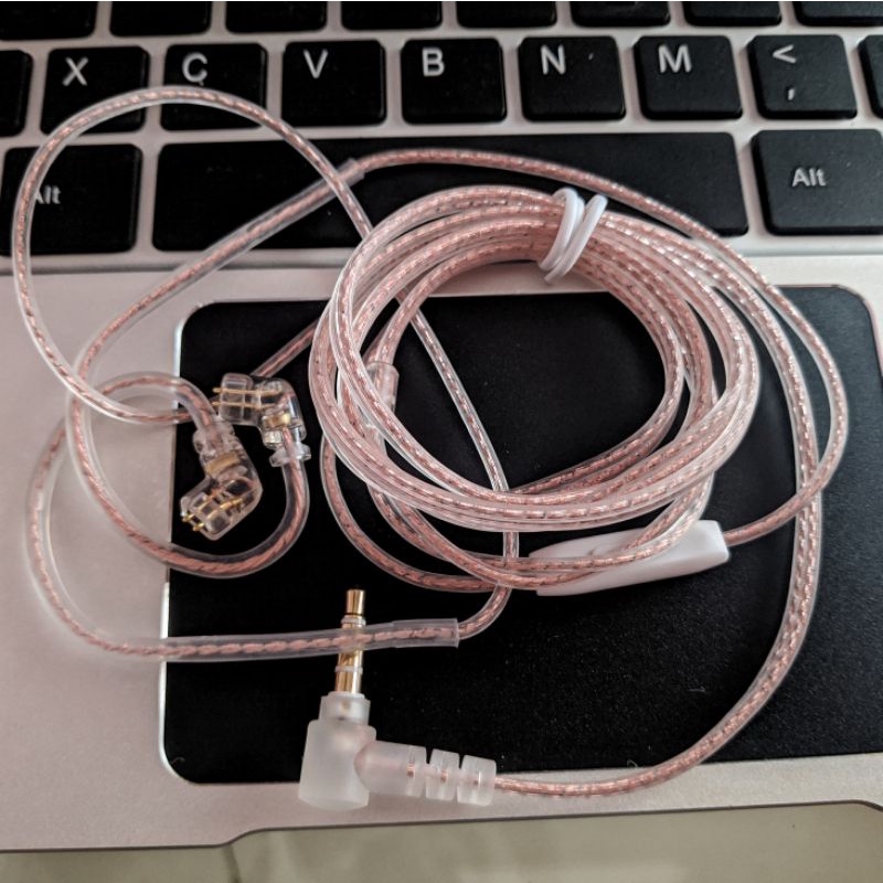 JCALLY PJ2 kabel upgrade with mic silver copper 5N untuk kz zsn pro X zs10 pro zsx kz edx pro kz dq6 qkz ak6pro trn mt1 trn st1