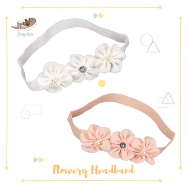 BABYLISLE - Flowery Headband | AKSESORIS BAYI | HEADBAND ANAK & HEADBAND BAYI PEREMPUAN