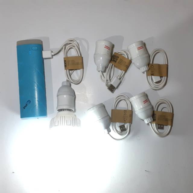 Fitting Lampu Emergency USB Powebank (Joule Thief)  DC 5v to AC 220v