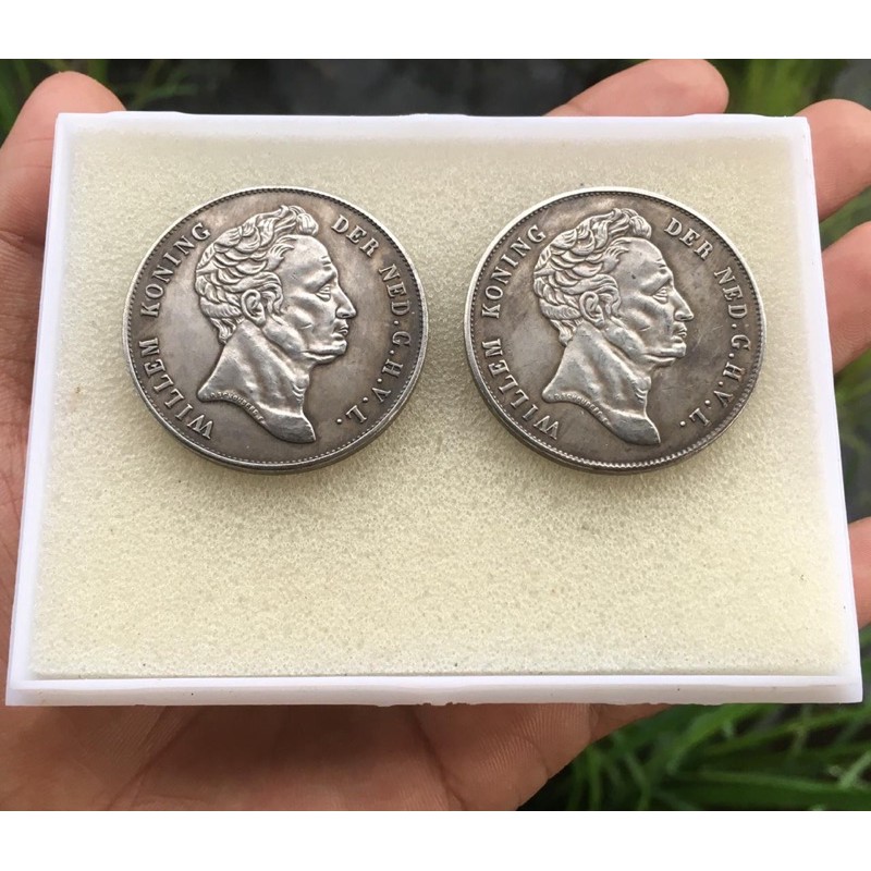 Koin Kuno Willem 1 Langka 2 Setengah G Tahun 1840