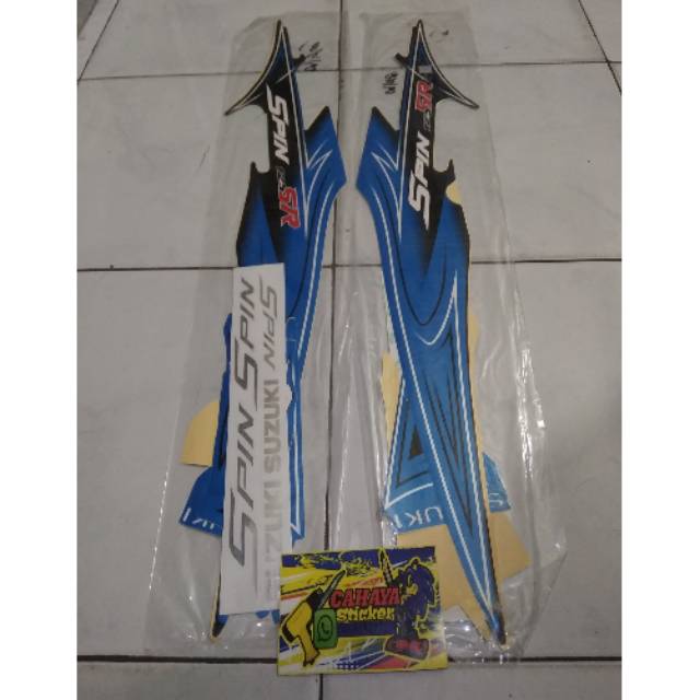 (Bisa COD) Striping Lis Sticker Suzuki Spin Sr 125 Standar Tahun 2008/2009 Warna Biru