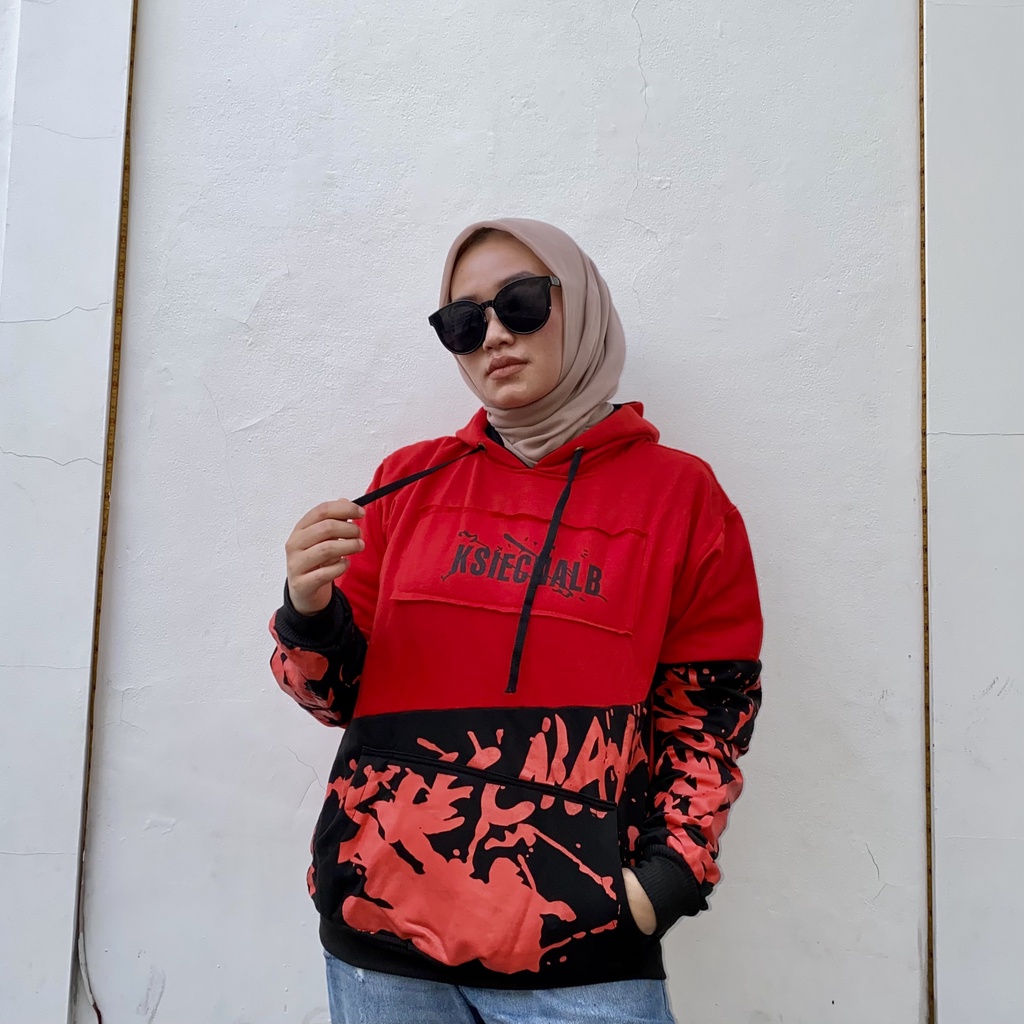 KSIECNABLE HOODIE HITAM-MERAH || HOODIE KEREN || HOODIE KOMBINASI #KSI